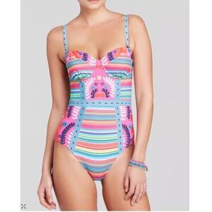 New with Tags Nanette Lepore Flora Fiesta Lover One Piece Swimsuit - Size XS
